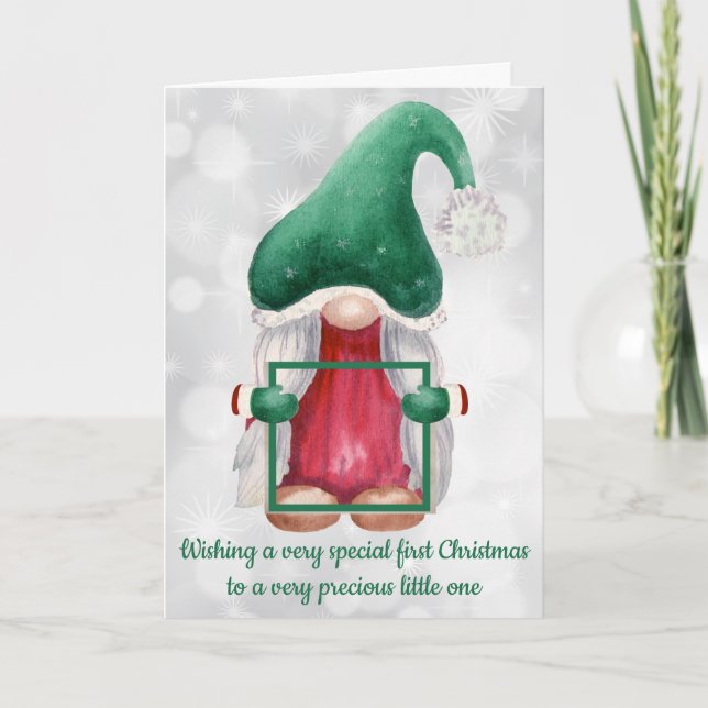 Cartão Foto Personalizada Com Gnomo (Frente)