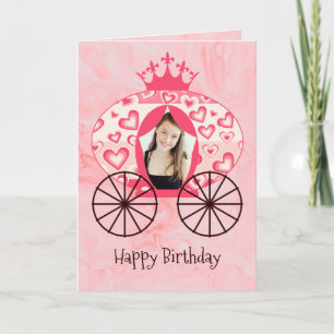 Cartão Foto personalizada da carruagem da princesa real