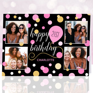 Cartão Foto Personalizada De Aniversário De Qualquer Idad