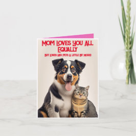 Cartão Foto Personalizada de Dia das Mães de Animalzinho