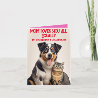 Cartão Foto Personalizada de Dia das Mães de Animalzinho