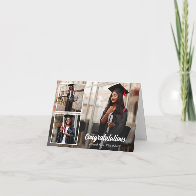 Cartão Foto personalizada de gradação (Frente)