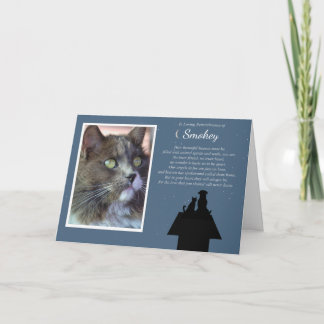 Cartão Foto Personalizada de Simpatia de Gato Pet Dog