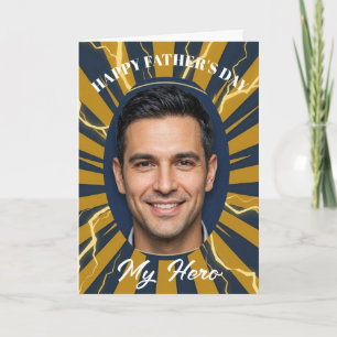 Cartão Foto Personalizada Dia dos Pais Super-Herói