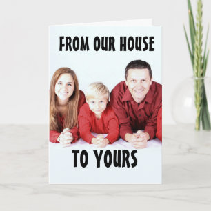 Cartão FOTO PERSONALIZADA DO NATAL A nossa casa para a su