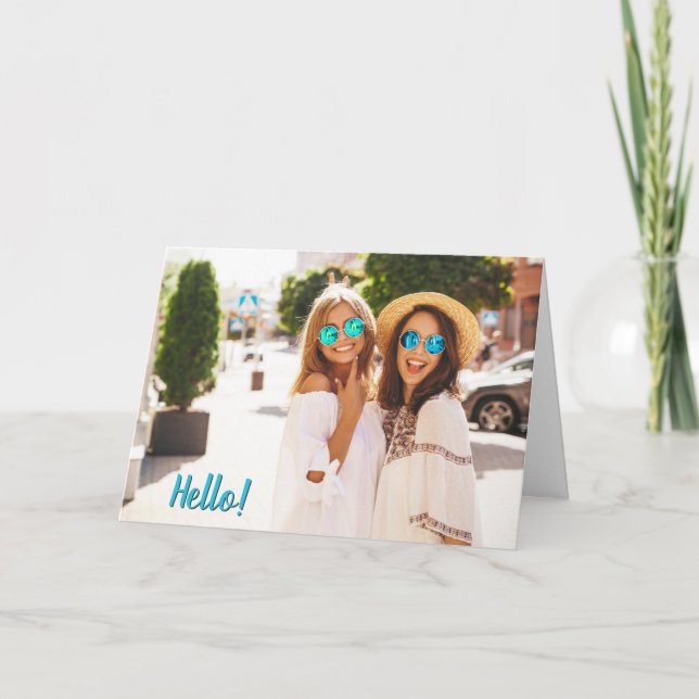 Cartão Foto personalizada do seu Cheio (Frente)