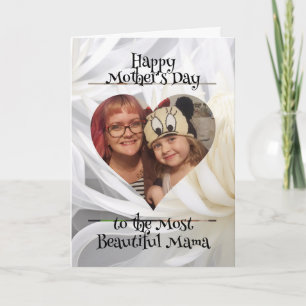 Cartão Foto personalizada e mensagem para a mãe
