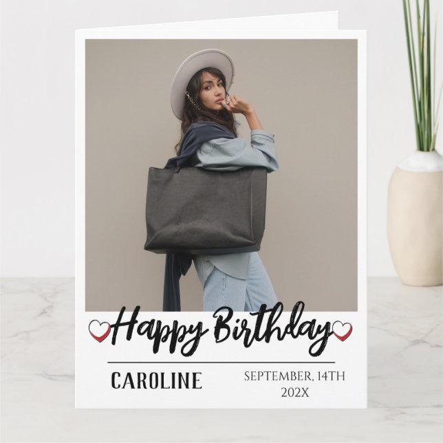 Cartão Foto personalizada e simples de diversão de Na mod (Frente)