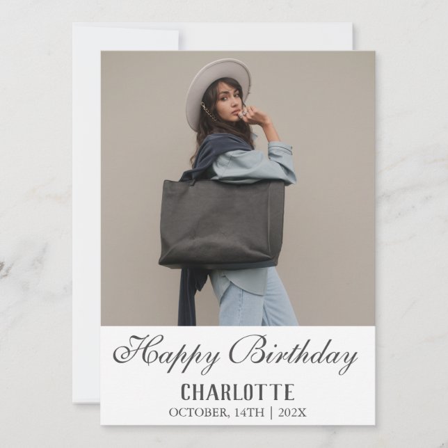 Cartão Foto personalizada e simples de diversão de Na mod (Frente)