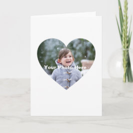 Cartão Foto Personalizada em Coração para Casais
