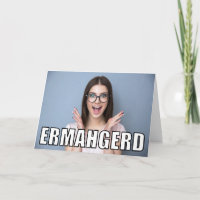 Foto Personalizada Ermahgerd Meme Engraçado Aniver