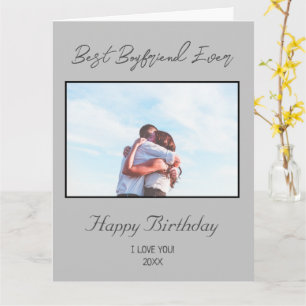 Cartão Foto Personalizada Feliz Aniversário Melhor Beyfri
