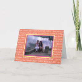 Cartão Foto personalizada Feliz Aniversário para a minha
