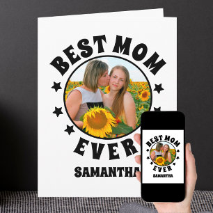 Cartão Foto Personalizada Melhor Mãe do Mundo Dia das Mãe
