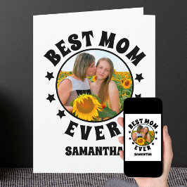 Cartão Foto Personalizada Melhor Mãe do Mundo Dia das Mãe