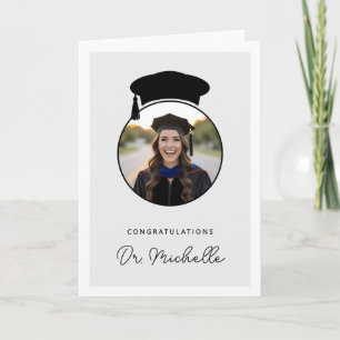 Cartão Foto Personalizada Mestrado Moderno PhD Doutorado 