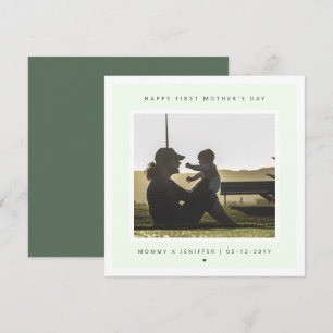 Cartão Foto personalizada minimalista moderna do primeiro