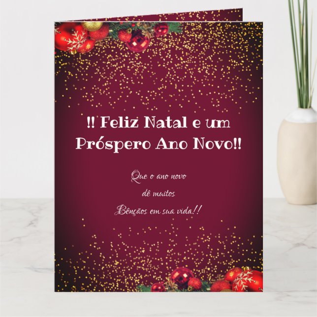 Cartão Foto personalizada moderna Feliz Natal Natal (Frente)