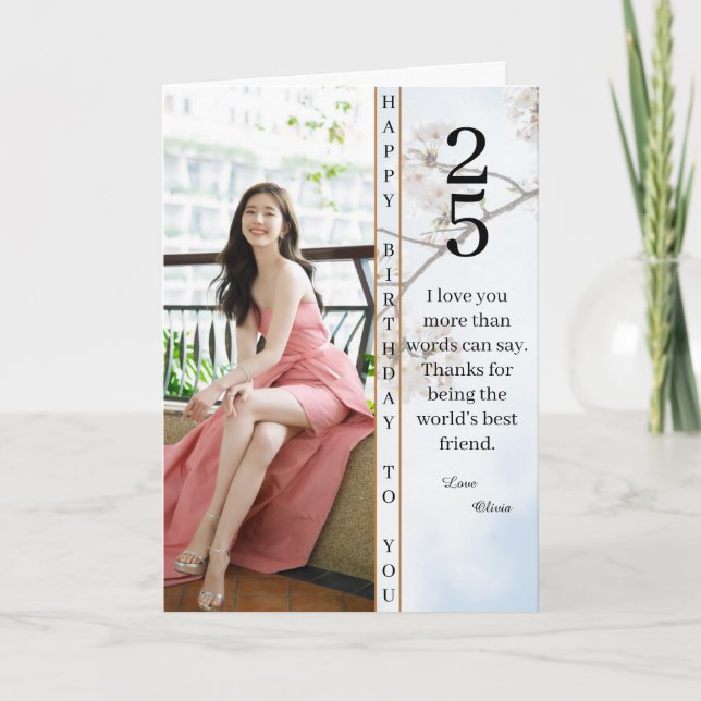 Cartão Foto personalizada Parabéns (Frente)