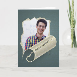 Cartão Foto personalizada pensando em você na faculdade