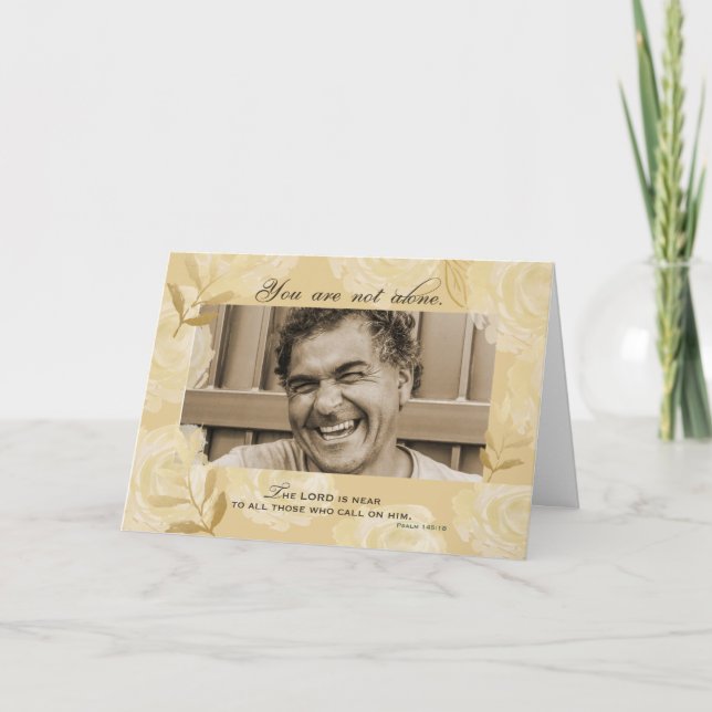 Cartão Foto Personalizável Aniversário Religioso da Morte (Frente)