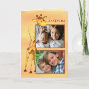 Cartão Foto personalizável, dê os parabéns ao Big Brot