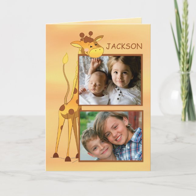 Cartão Foto personalizável, dê os parabéns ao Big Brother (Frente)