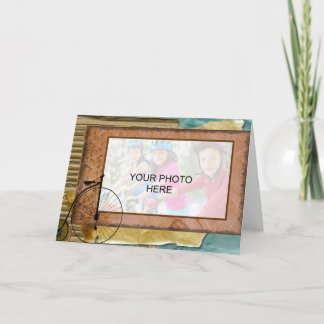 Cartão Foto temático do ciclismo nostálgico