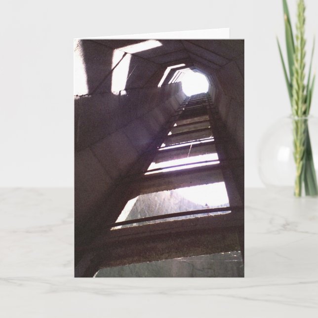 Cartão Foto velha da escada do silo do celeiro das (Frente)