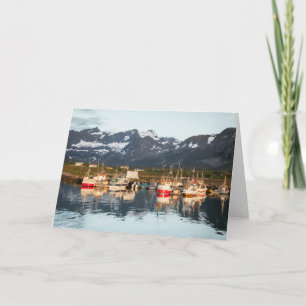 Cartão Foto Viagem de Barcos de Pesca Noruegueses