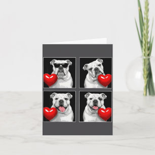 Cartão Fotocabine Engraçada de Bulldog Amante de Cães no