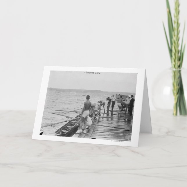 Cartão Fotografia da Equipe de Tripulação Stanford (Frente)