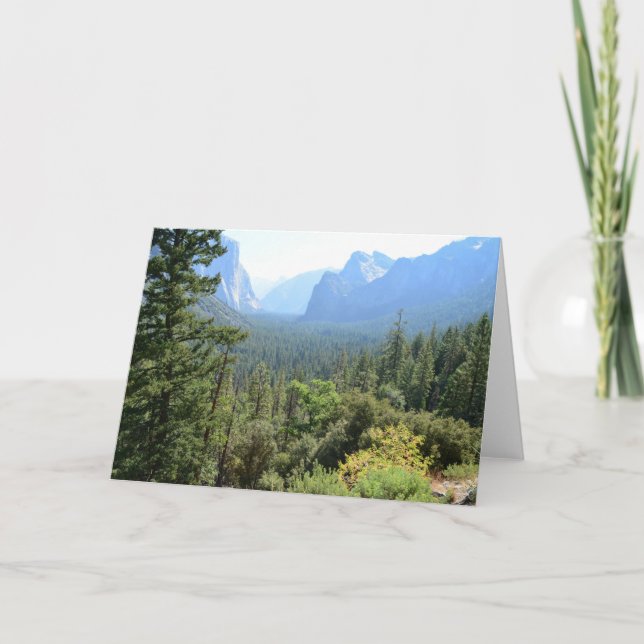 Cartão Fotografia da paisagem do Parque Nacional de Yosem (Frente)