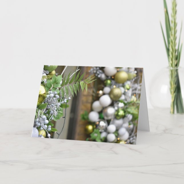 Cartão Fotografia das Luzes de Natal Londres (Frente)