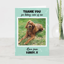 Cartão Fotografia de Agradecimento Personalizado de Cuida