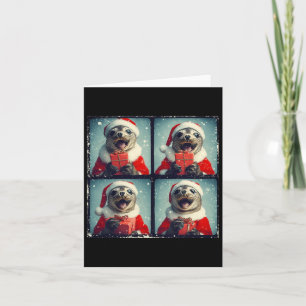Cartão Fotografia de Animais Marinhos da Foca de Natal Le