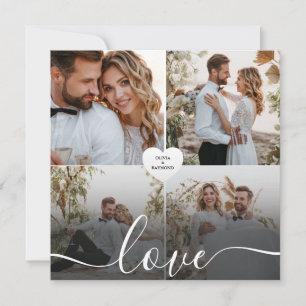 Cartão Fotografia de Colagem de Amor Personalizada
