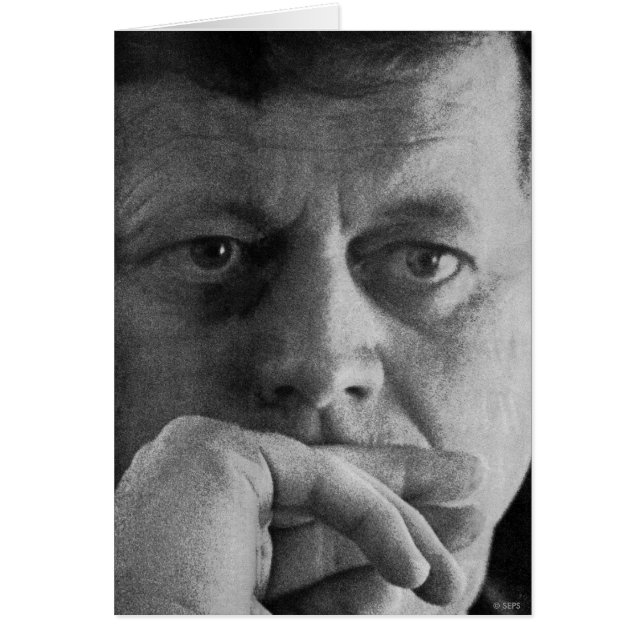 Cartão Fotografia de John F. Kennedy (Frente)