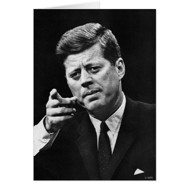 Cartão Fotografia de John F. Kennedy 3 (Frente)
