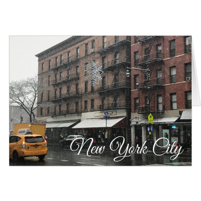 Cartão Fotografia de Nova Iorque no canto superior oeste  (Frente Horizontal)