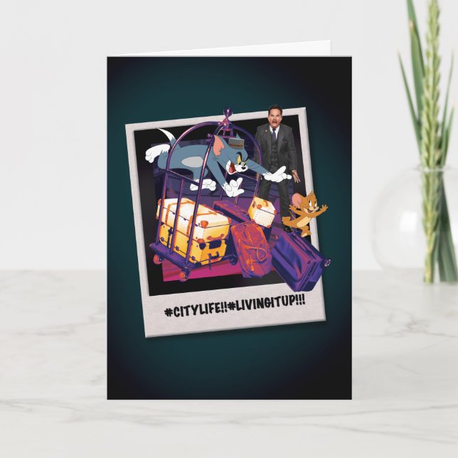 Cartão Fotografia do Tom e da Bagagem (Frente)