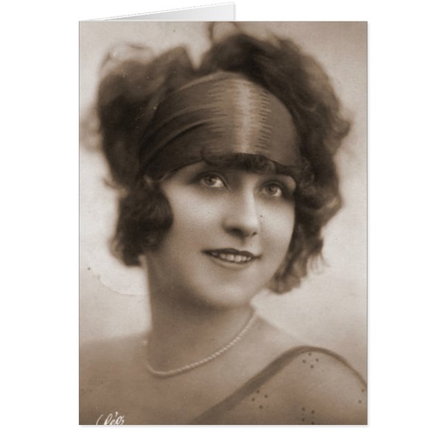 Cartão Fotografia do Vintage Flapper (71) (Frente)