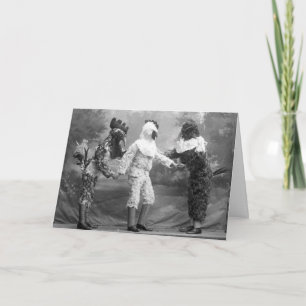 Cartão Fotografia Engraçada e Estranha de Fantasias de Ga