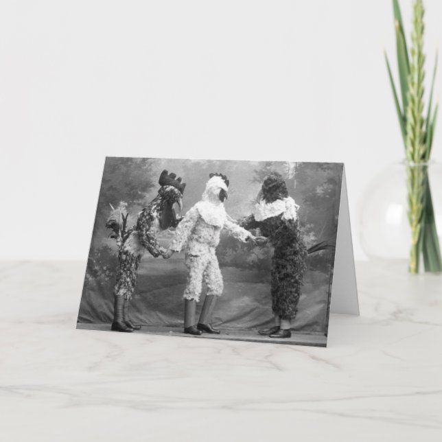 Cartão Fotografia Engraçada e Estranha de Fantasias de Ga (Frente)