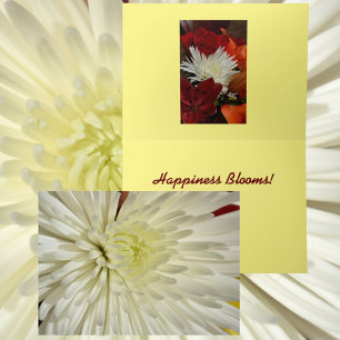 Cartão Fotografia Floral de Crisântemo Branco