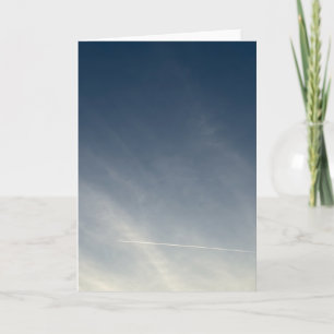 Cartão Fotografia Minimalista do Céu Azul e Rastro de Avi