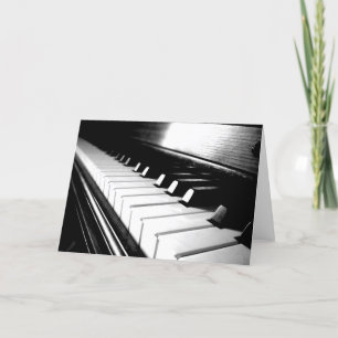 Cartão Fotografia preta & branca elegante do piano