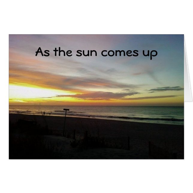 CARTÃO FOTOGRAFIA SUNRISE, À MEDIDA QUE O SOL VEM NA MINH (Frente Horizontal)