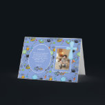 Cartão Fotografias Católicas - Comunhão, Confirmação<br><div class="desc">Este belo e divertido espaço azul-céu é dom perfeito para presentear seu filho, Godson, Grandson ou outro pelo seu Primeiro Aniversário, Santa Comunhão, Confirmação, Cristo ou Dedicação. Adicione uma foto especial, texto comemorativo e verso como desejado para fazer desta uma Cruz Católica muito especial, presente temático religioso para meninos. Para...</div>