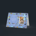 Cartão Fotografias Católicas - Comunhão, Confirmação<br><div class="desc">Este belo e divertido espaço azul-céu é dom perfeito para presentear seu filho, Godson, Grandson ou outro pelo seu Primeiro Aniversário, Santa Comunhão, Confirmação, Cristo ou Dedicação. Adicione uma foto especial, texto comemorativo e verso como desejado para fazer desta uma Cruz Católica muito especial, presente temático religioso para meninos. Para...</div>